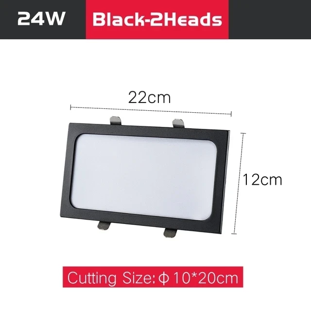 Black 24W-2heads