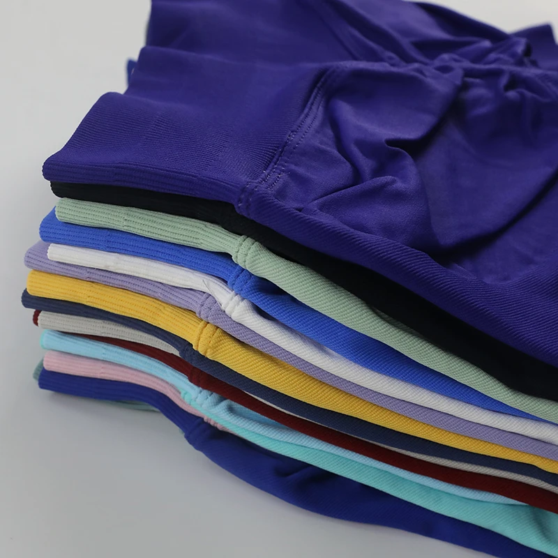 Impact Shorts Low Ribbed Waist Band Yoga Shorts Seamless Scrunch Bum Workout Gym Shorts Booty Hight Stretch Running Shorts 6