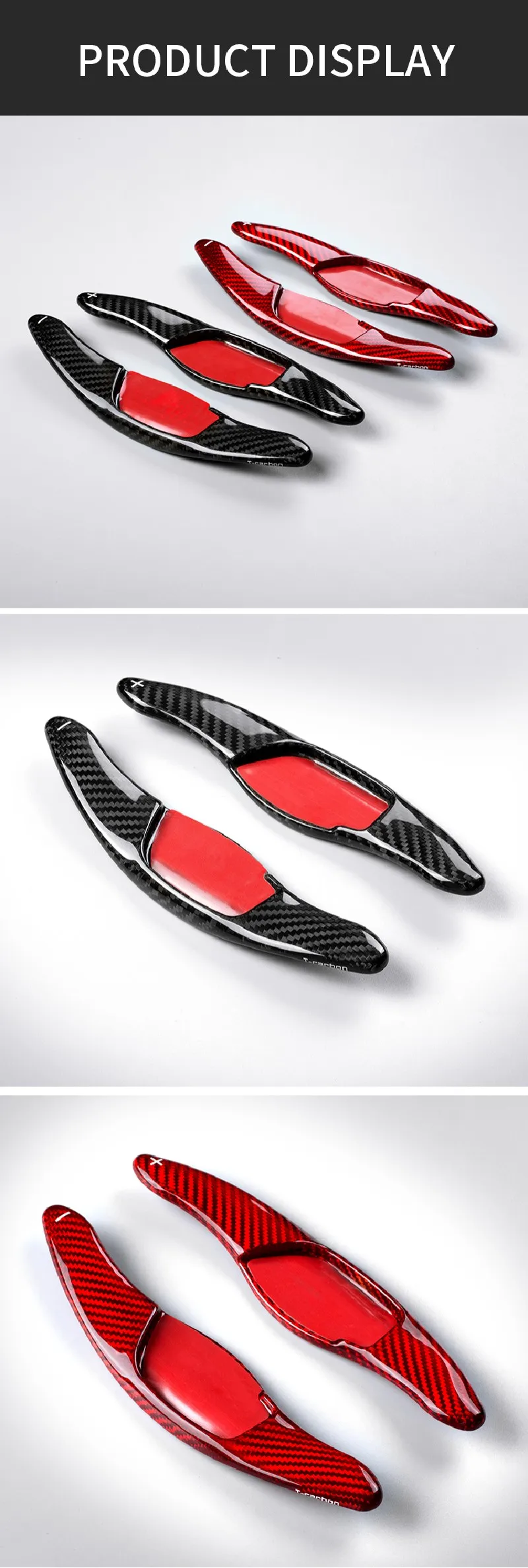 T-carbon Steering Wheel Paddle Shift For Toyota Reiz Camry Corolla Ralink Carbon Firber Styling Accessories Paddle Shifter