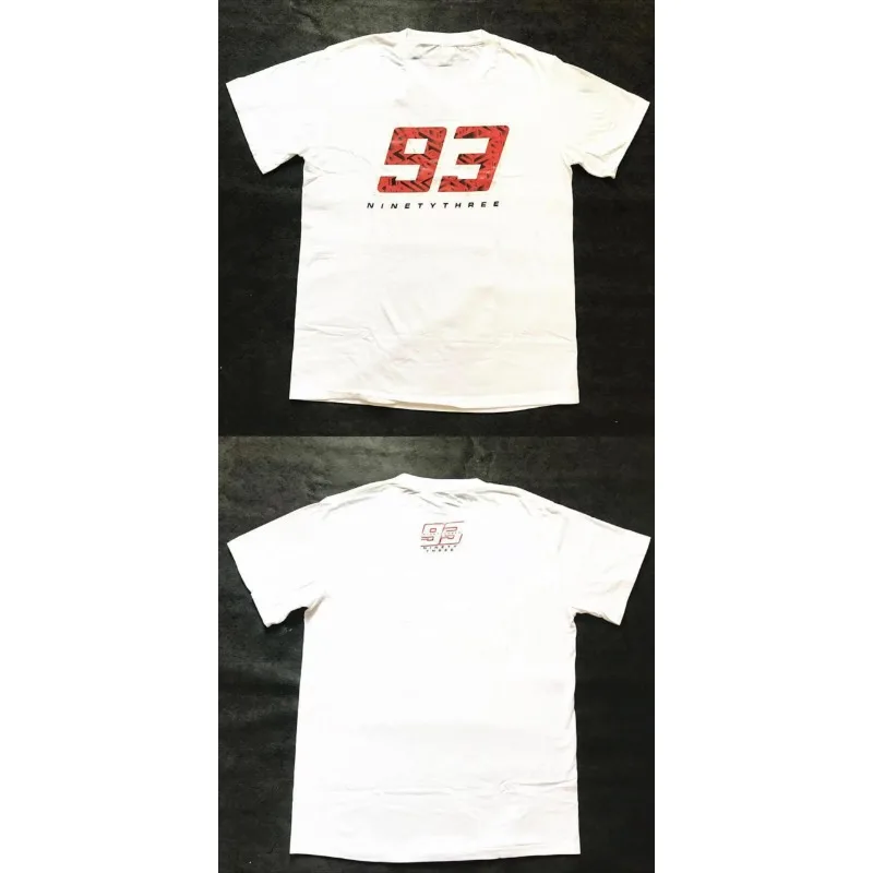 MOTO GP MM93 Motorcycle Ride T-shirt Pure cotton white No. 93 Marquez casual short sleeve Racing T-shirt