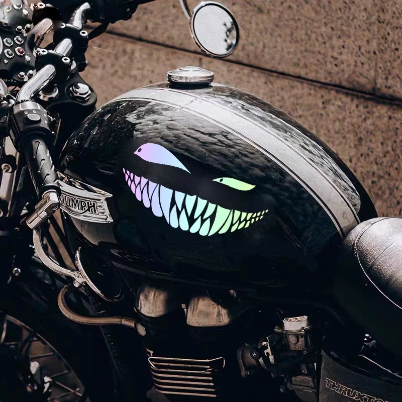 

Cute leant eyes bad smile Car Stickers Motorcycle Decals Funny Auto Body Styling Decoration Window Sticker Vinyl Waterproof