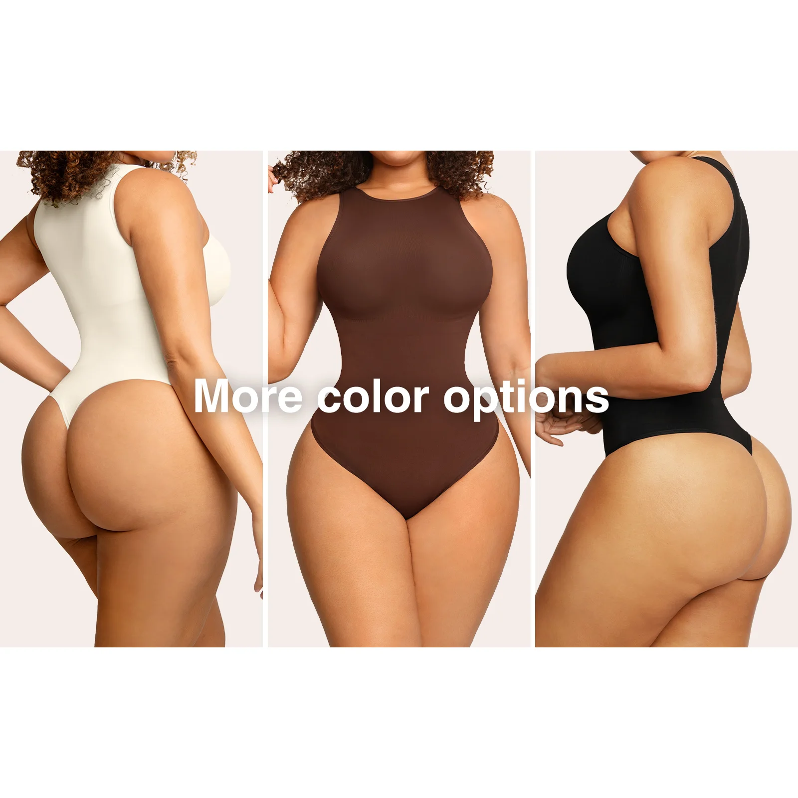 Body-Hugging T-shirt Bodysuit Tops Women Soft Crew Neck Body Shaper Thong Jumpsuit Flat Belly Corset Sexy Thong Shapewear