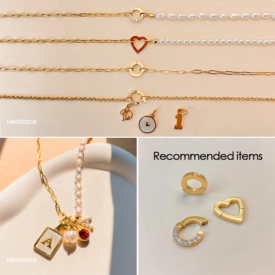 Edelstahl-Verschlüsse, Haken, herzförmige, runde Ausstanzungen, Verschluss mit Zirkonia-Einlage, DIY-Armband, Halskettenanhänger für die Schmuckherstellung, neu – Detail 5