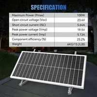 Panneau solaire monocristallin RVPOZWER 100W 12.8V 12BB, module solaire haute efficacité pour charger la batterie de camping-car et de remorque 6