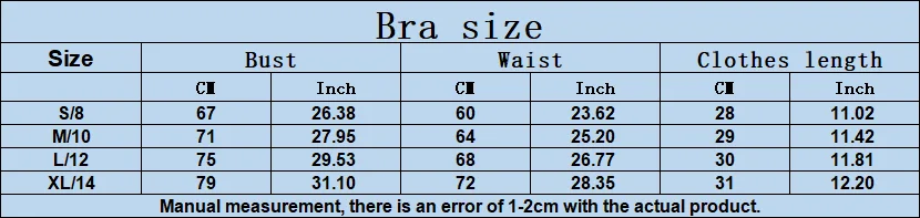 Size chart and fit details