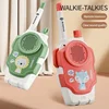 2pcs Children fun cute walkie-talkie long-distance 300m parent-child interactive outdoor machine cartoon educational  kids toys 1