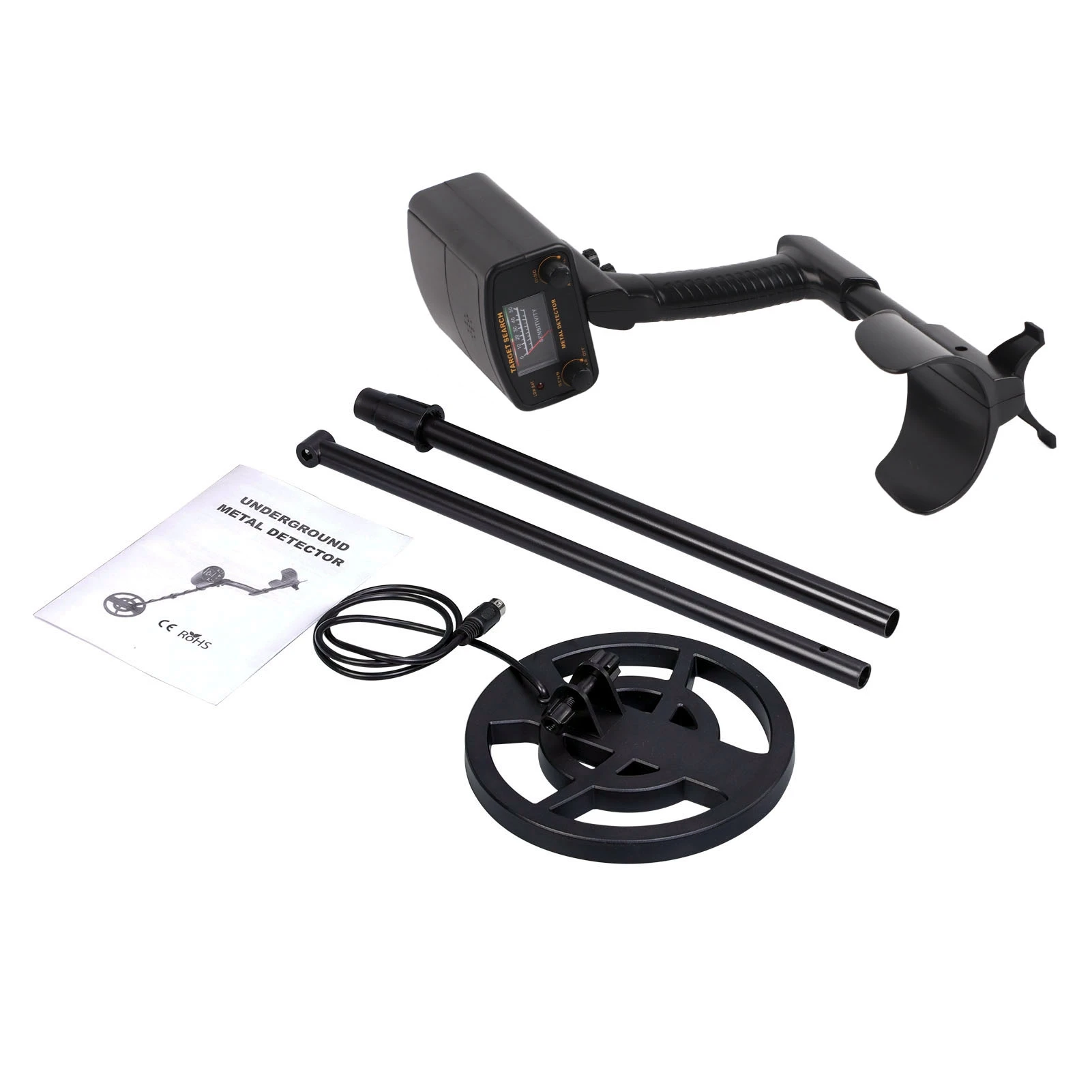 

Gold Finder Adjustable Rod ABS Strong Metal Finder with Shovel for Archaeology