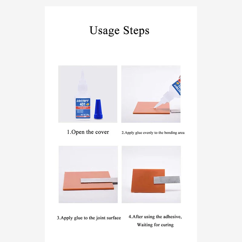 20g 401 403 495 Super Glue Instant Quick-Drying Cyanoacrylate Adhesive Leather Rubber Wood Metal Strong Bond Repair Glue