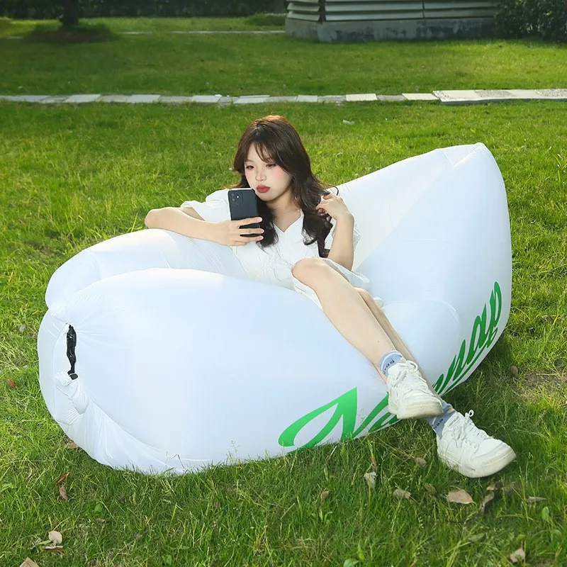 Outdoor Portable Lazy Inflatable Sofa Water Beach Grassland Park Air Bed Sofa Foldable Sleeping Bag Music Festival Party