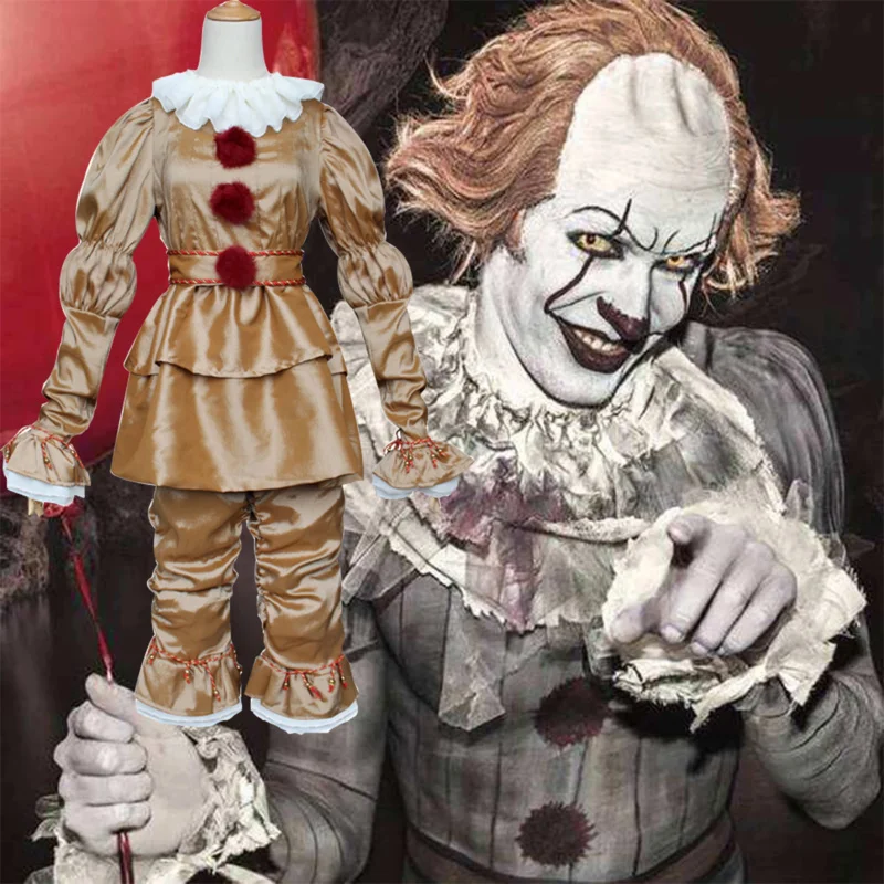Film Joker Pennywise Cosplay Cos Mask Stephen King It Chapter Horror Clown Halloween Party Costumeen Costume Prop Boy Girl Gift