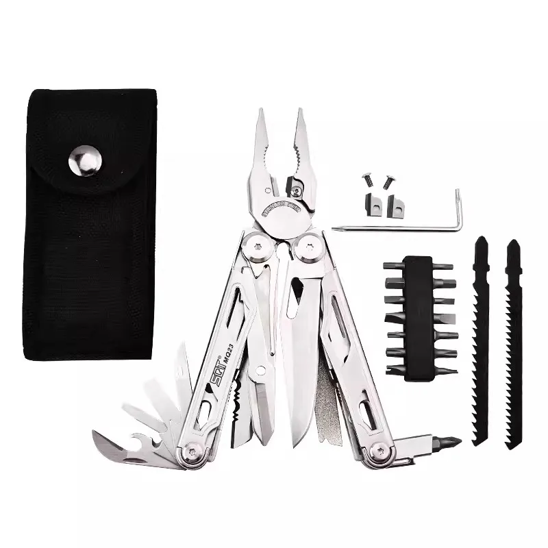 

SQT MQ-23 Multitool Outdoor Camping Folding Tools Knife Plier Tactical Multifunctional EDC Pliers Bits Scissors Mini Saw