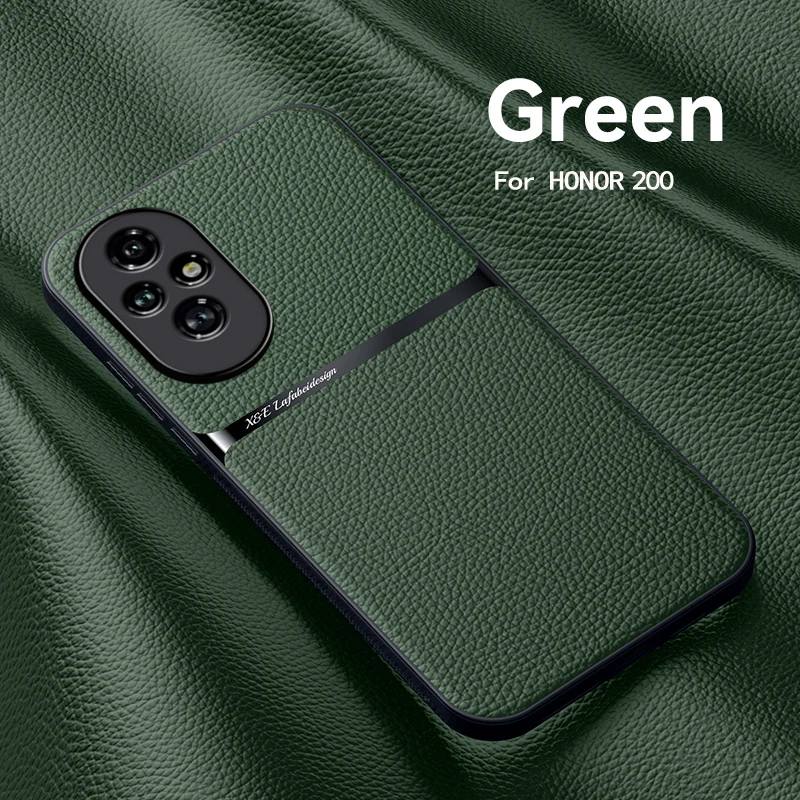 Honor 200 Series Magnetic PU Leather Ultra-Thin Drop-Proof Camera Protection Case
