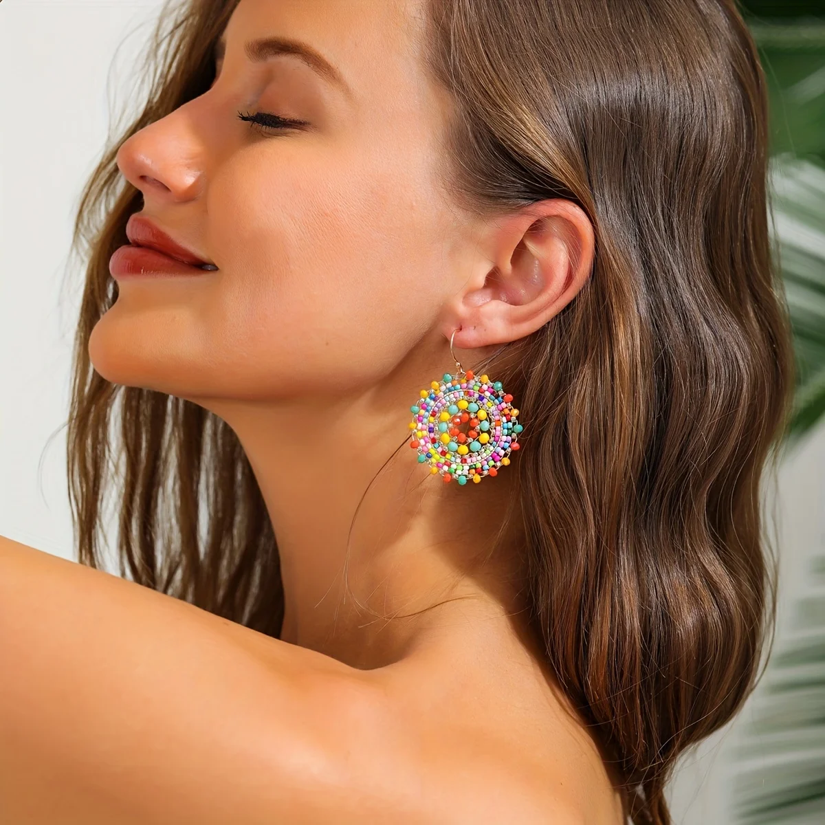 New Exquisite Floral Designs, Sparkling Rhinestone Beads, Drop Swing Earrings, Vintage Boho, Vacation Earrings