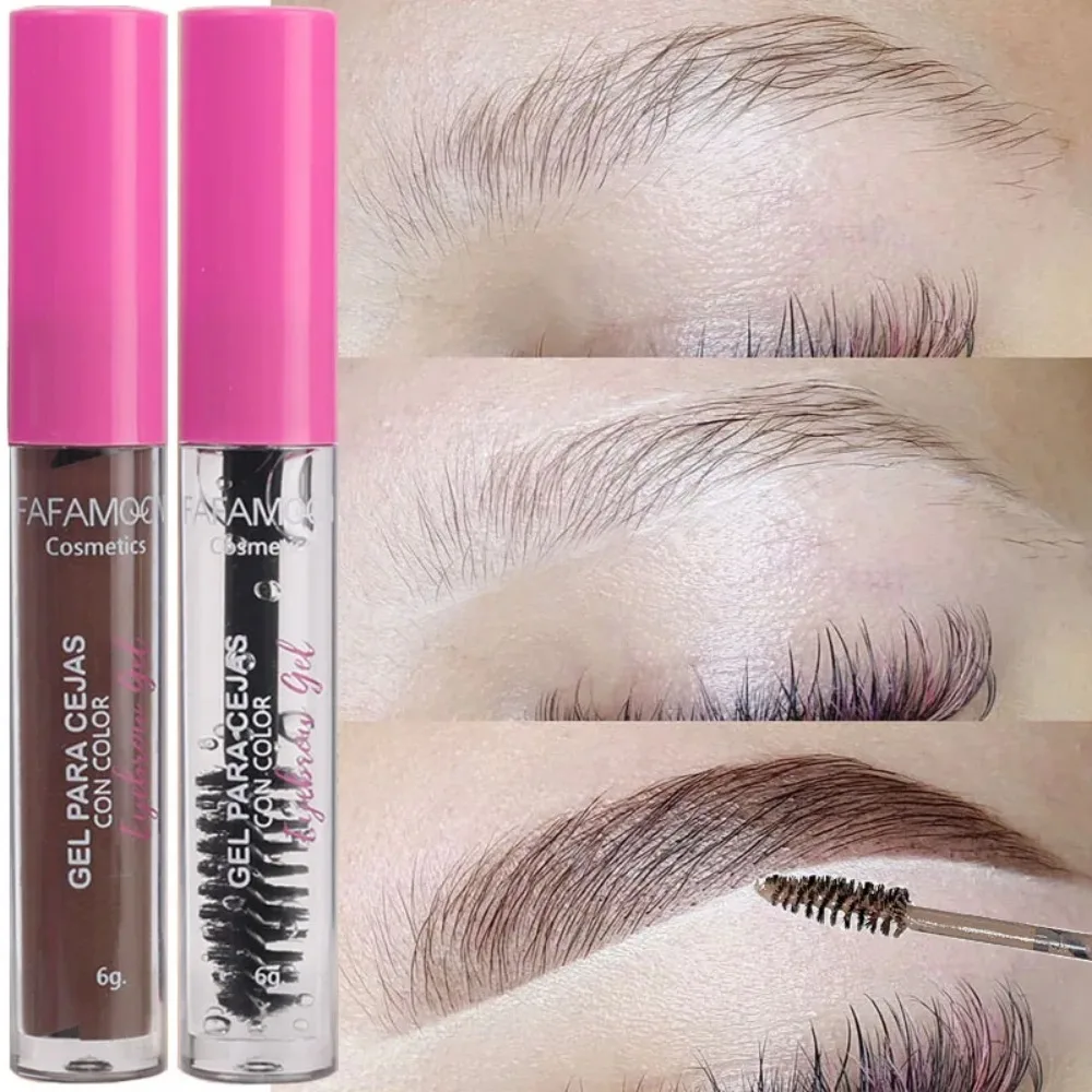 3 Colors Natural Liquid Dyeing Eyebrow Cream Waterproof Long Lasting Non-smudge Mascara Tint Makeup Cosmetic Brow Enhancer Cream 3
