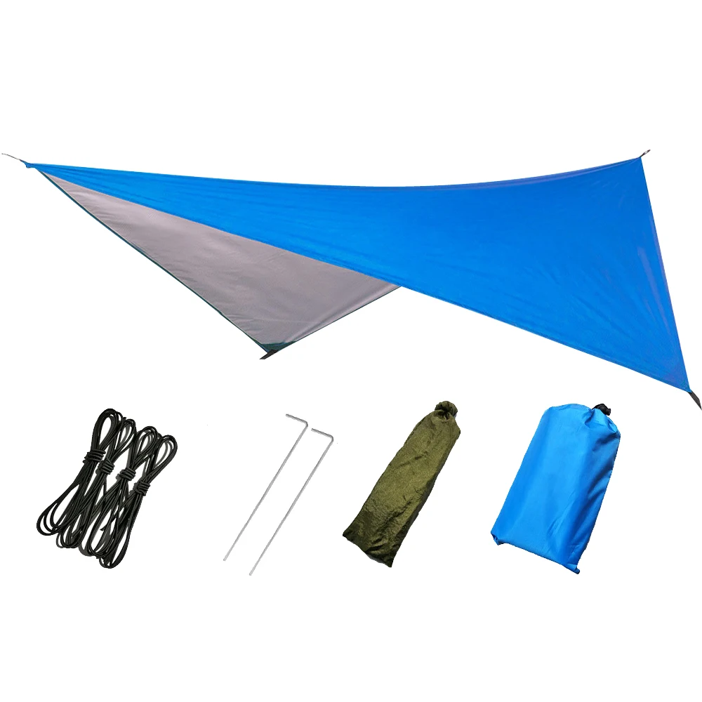 Camping Hammock Mosquito Net and Hammock Canopy Portable Nylon Hammock Rain Fly Tree Straps for Hiking Camping Survival Travel 