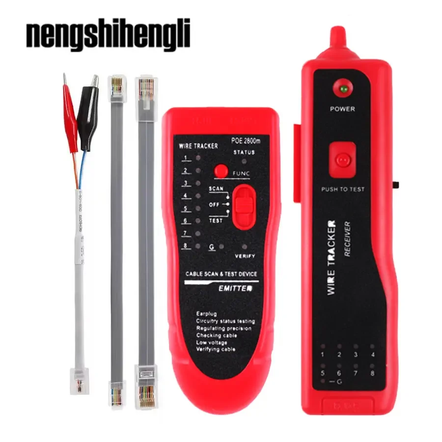 High-precision network cable tracking, network cable testing, digital signal, anti-interference, noise-free, support for PoE testi...