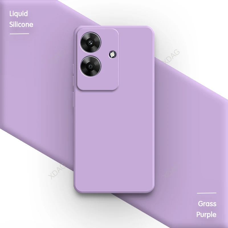 Liquid Silicone Square Lens Protection Phone Case - Classic Straight Edge Back Cover