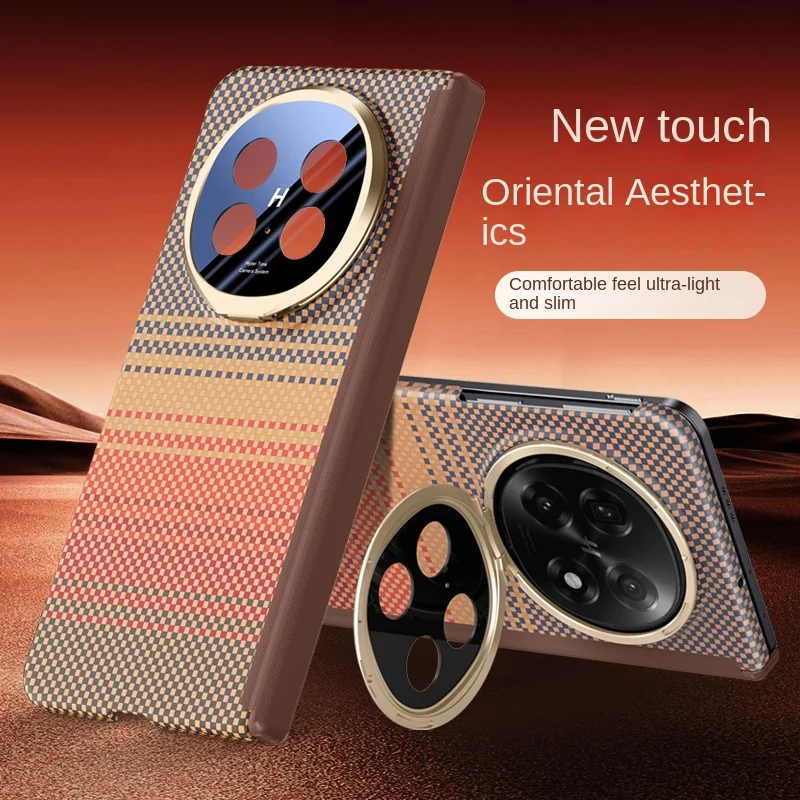 Textured Slim Fiber Phone Case with Metal Lens Bracket - Magnetic Drop & Fingerprint Resistant
