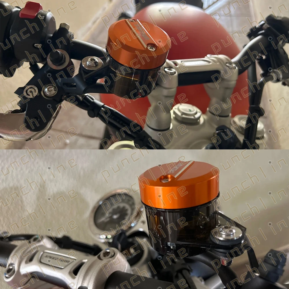 Enhanced Front Brake Fluid Reservoir Cap Cover for Scrambler and Thruxton Series