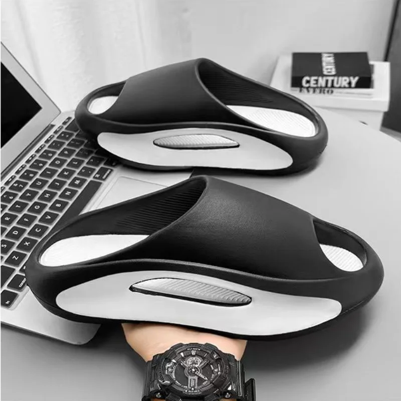 

Men's Casual Beach Slippers 2023 Summer New Luxury Soft EVA Hollow Unisex Sports Sandals Women Platform Shoes Zapatos Hombre
