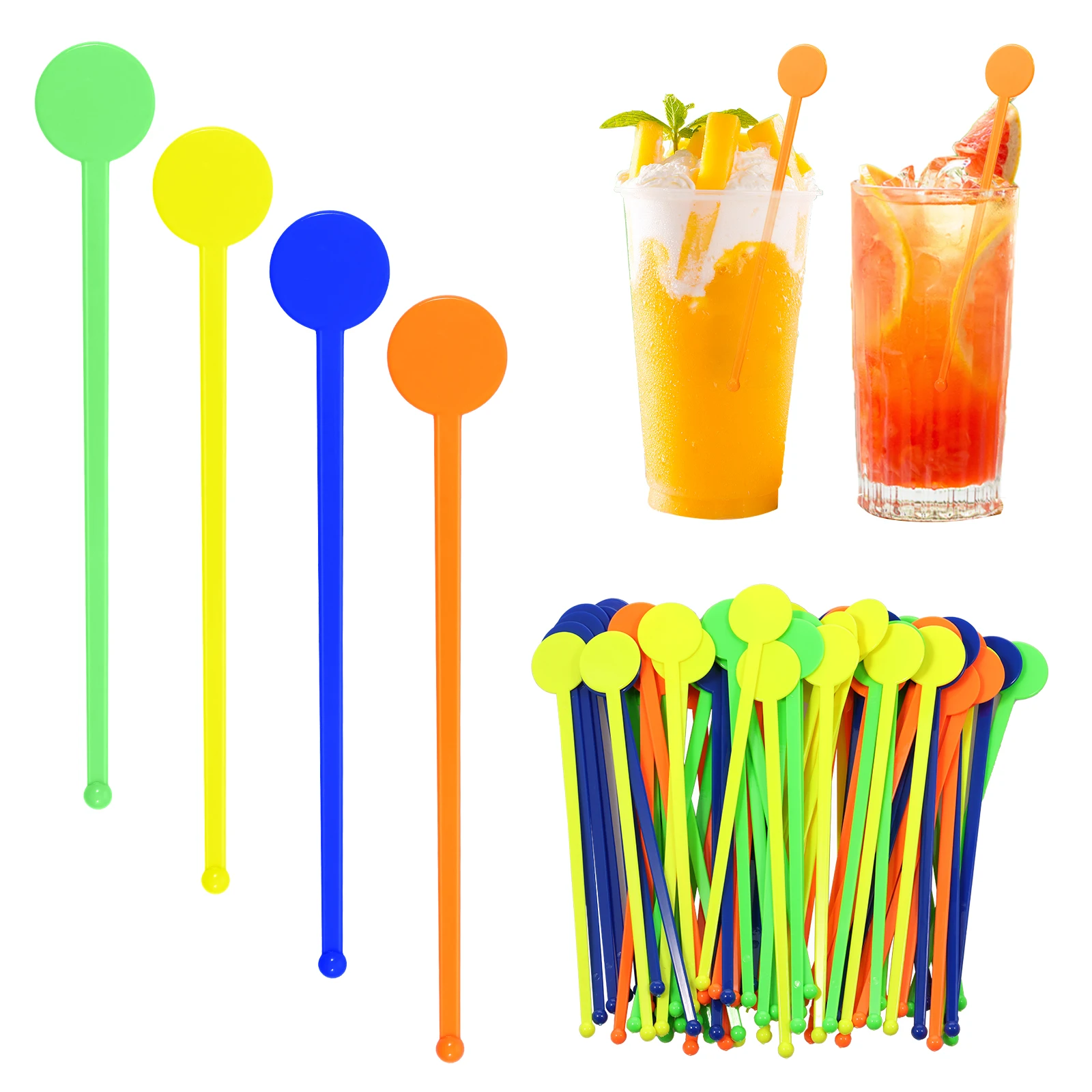 400Pcs Cocktail Stirrers Bartender Mixing Stick Spoon Coffee Stirrer Barman Kit Accessories Whisky Shaker Bar Kitchen Tools