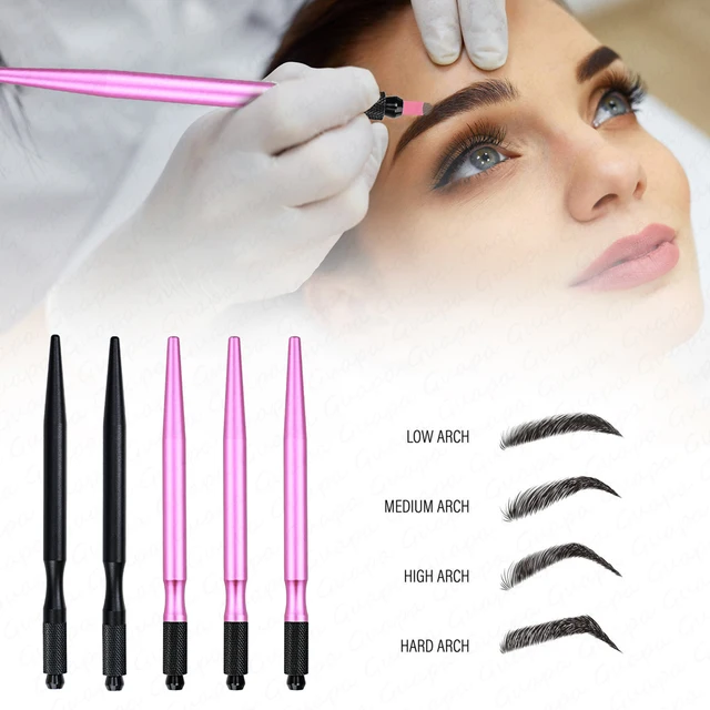Ergonomic Design Microblading Pens Light Weight Manual Tattoo Brows Hand Tool Durable Tattoo Tebori Pen With