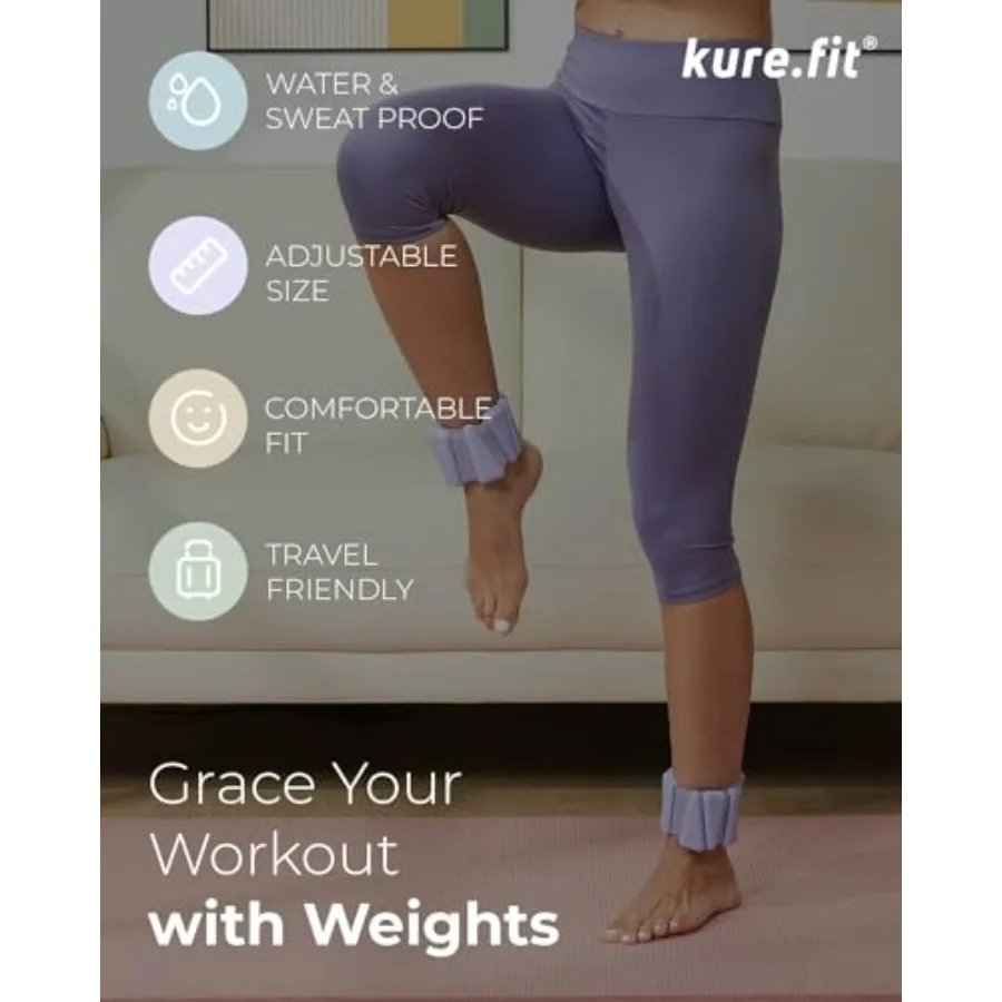 Purple Weights Set 4lb & Green Kettlebell 5-12lb Bundle | Home Gym