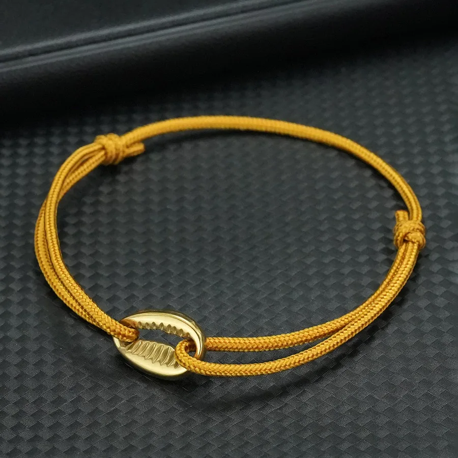 Noter Neues Muschelarmband aus Edelstahl für Herren, 6 Farben, handgefertigt, verstellbar, Paracord-Armband, cooles Reithandzubehör – Detail 11