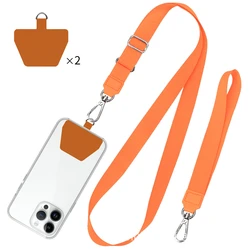 Universal Adjustable Phone Lanyard Neck Strap for Cases, Keys, and ID Badges (Orange)