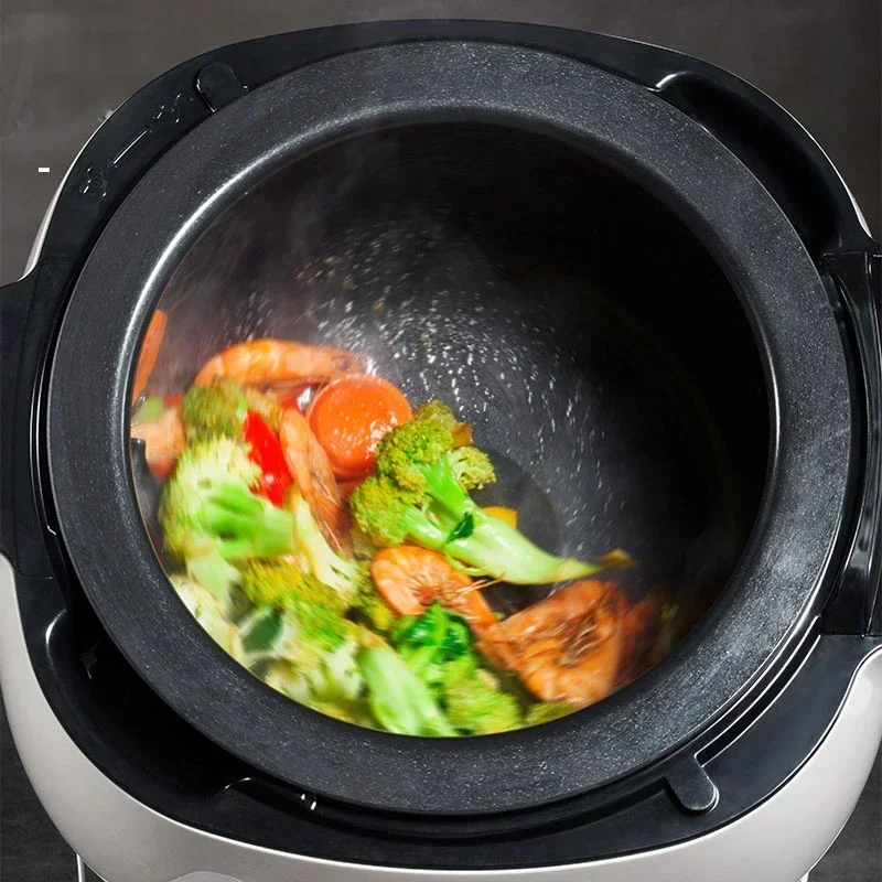2000W Intelligent Automatic Stir Frying Machine Household Electric Cooking Wok Pot Non-stick Multifunctional Cooker Pot 220V 6L 3