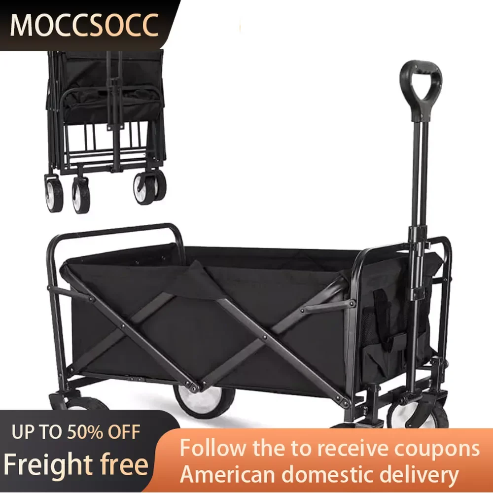 

Foldable Shopping Cart Cart Folding Shopping Carts With Wheels Collapsible Folding Outdoor Utility Wagon Brackets and Carts Hand