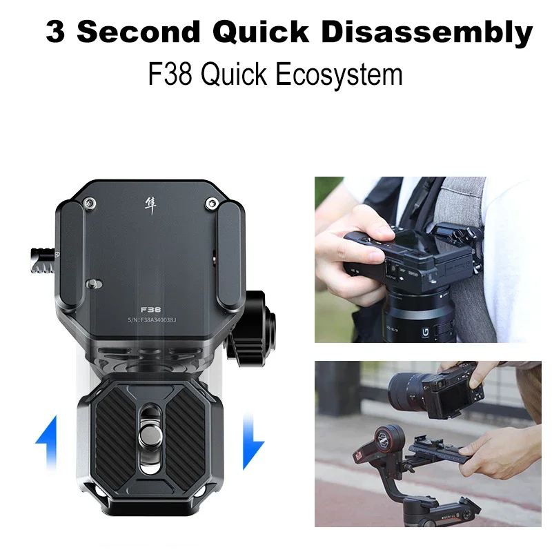 Ulanzi-カーボンファイバーカメラ三脚,クイックリリースプレート,拡張