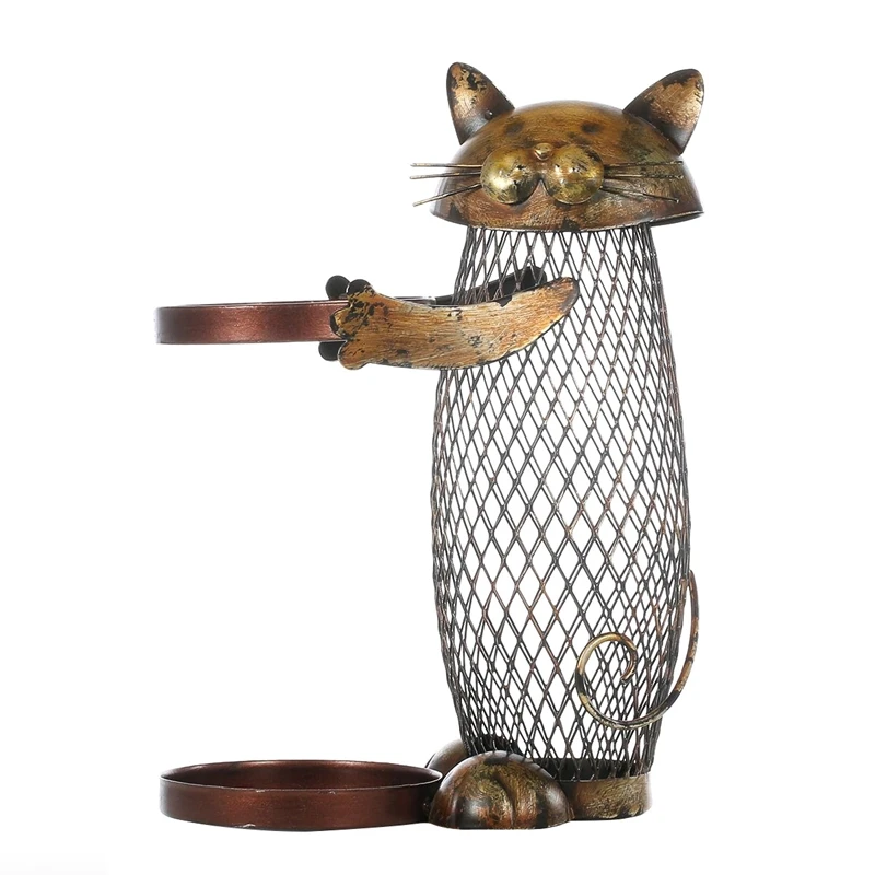 

Kitten Red Wine Rack Animal Wine Rack Money Pot Storage Craft Christmas Gift Home Decoration