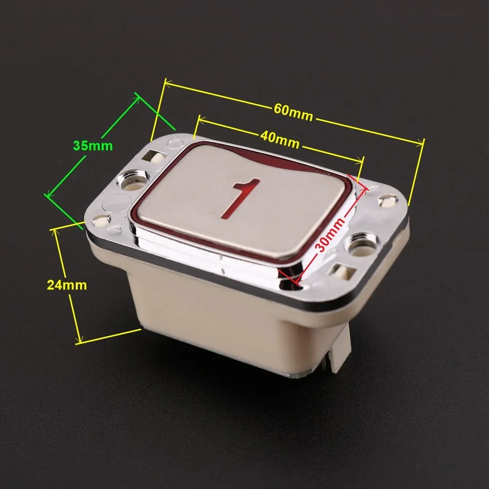 Elevator Button 1PCS Applicable to SIGMA MTD260 Direction keys Opening closing doors numeral key Voltage DC24V Red light