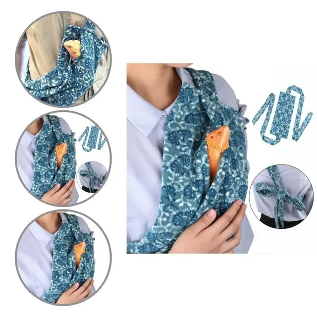 Outdoor Reptile Sling Bag Useful Reptile Carrier Bag Comfortable Flannel Sling Reptile Carrier  Bearded Dragon Sling Bag 3
