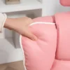 Pu Leather Office Chair, Executive Desk Chair with Headrest, Foot Rest, Swivel Wheels, Reclining Computer Chair, Pink 6