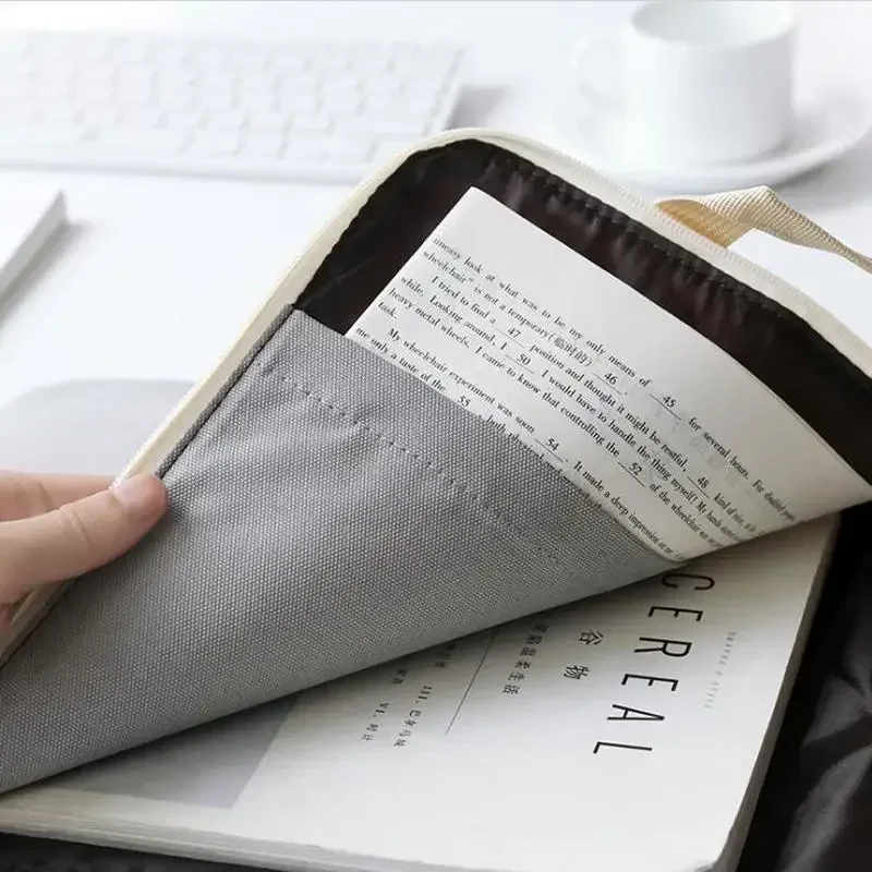 Multi-function Zipper Bag Handbag Oxford Cloth Briefcase Document Bags School Office Laptop Filing Products Desk Organizer