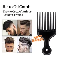 Peigne à cheveux Afro bouclés naturels, peigne de séparation des cheveux, peigne de tressage africain, dents larges, outil de coiffure de tête d'huile rétro pour hommes et femmes 1