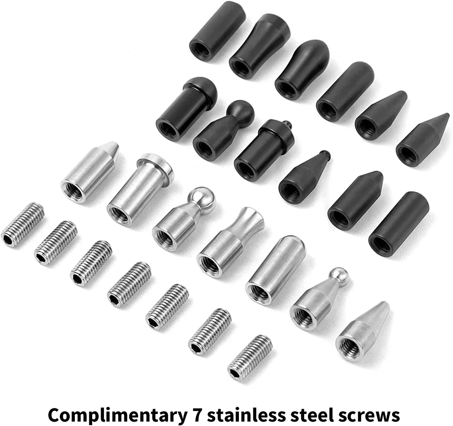 

Paintless Dent Repair Tools Repair Tip Stainless Steel and Rubber Awl Heads Adapt To The Rod Complete Set of Replacement Head