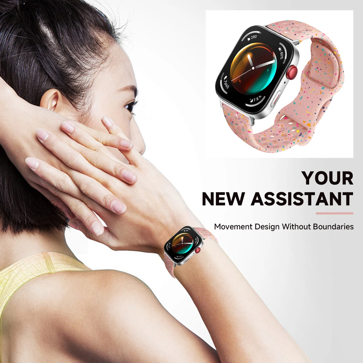 Sport Silicone Loop Band for Smartwatch Bracelet Strap