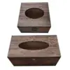 Wooden Tissue Box Facial Hand Towel Storage Tray Napkin Holder Tissue Box Holder for Vanity Bedroom Night Stand Living Room 2