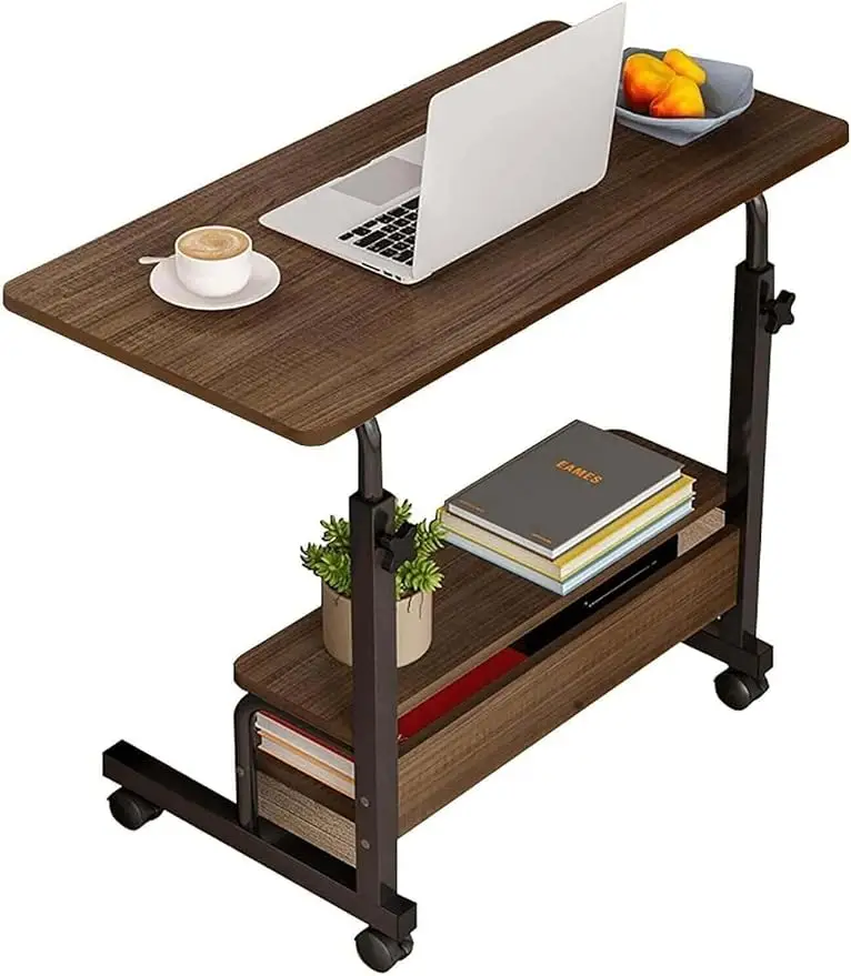 

Height Adjustable Home Office Desk Movable Convenient Desk Small Spaces Computer Table Bedside Storage Desk Portable D