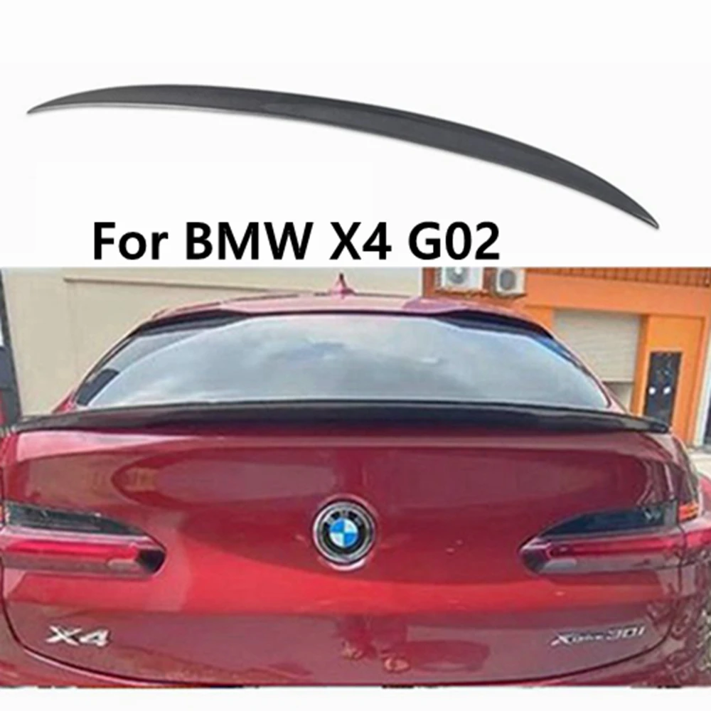 

For BMW X4 G02 P Style Carbon fiber Rear Spoiler Trunk wing 2018-2023 FRP Forged carbon