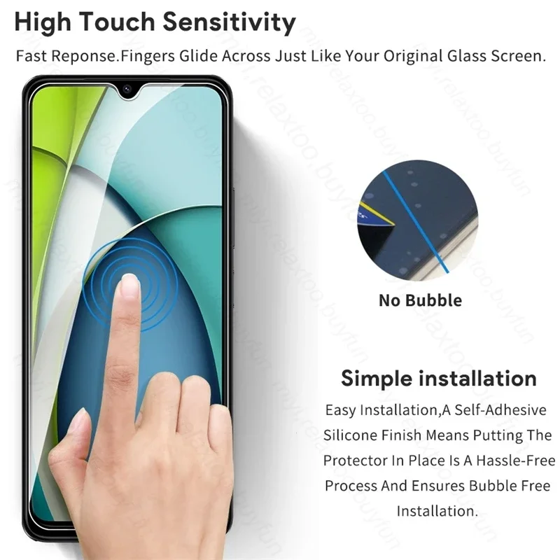 Cover per Xiaomi Redmi A3 vetro temperato trasparente - protezione completa Mayaxess - Italiano