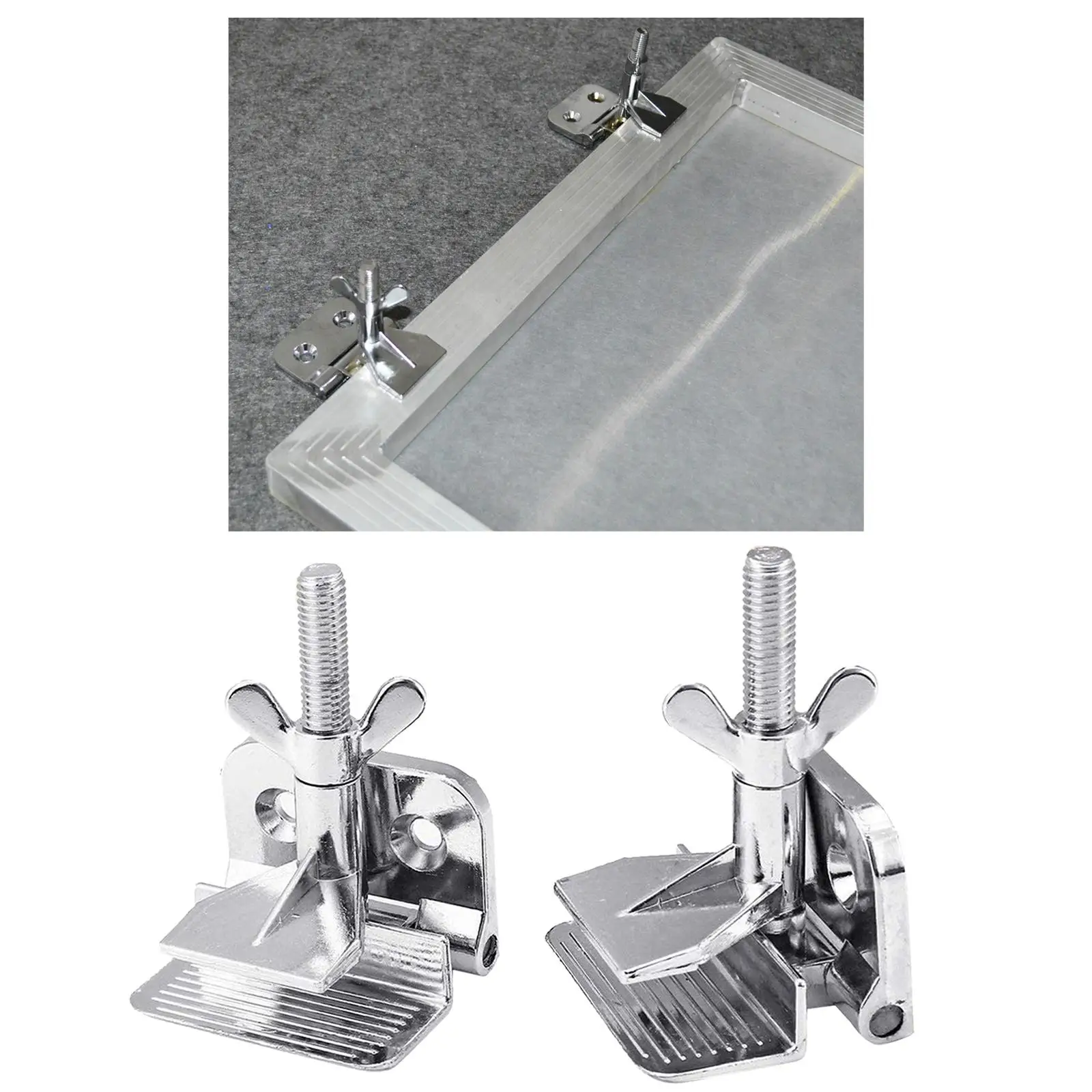 Hinge Clamps Silk Screen Printing Metal Butterfly DIY Hobby Tool Arts Crafts Sewing Printmaking 2pcs/set