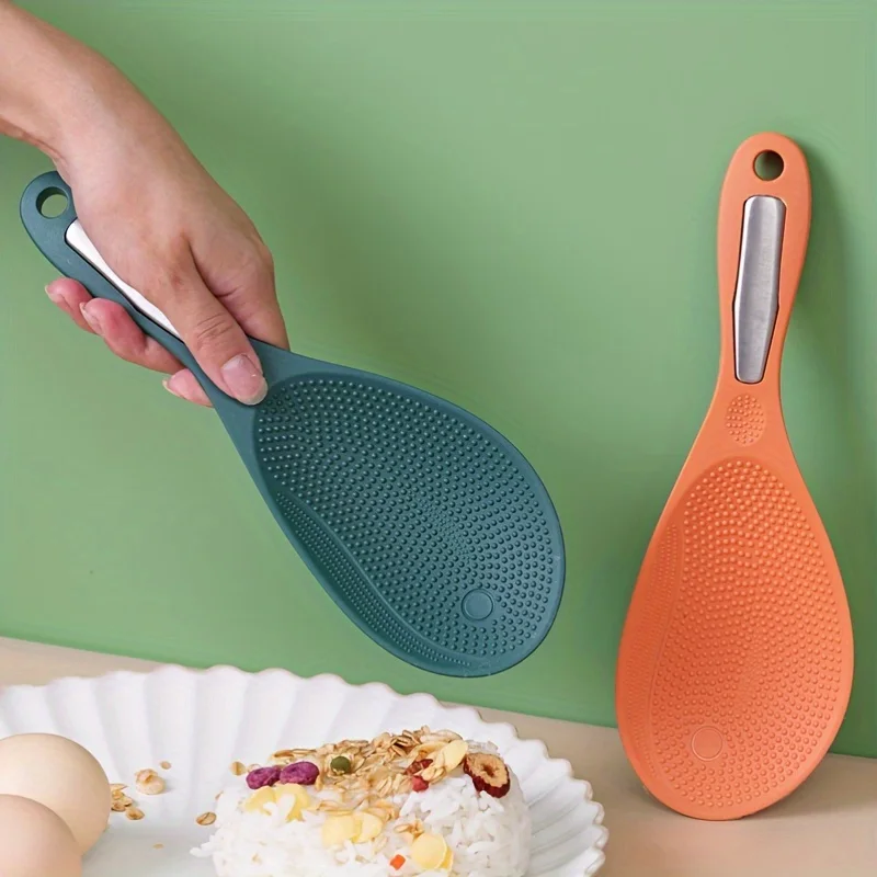 1pc Plastic Rice Shovel Non-stick Rice Cooker Non-stick Spoon Household Spoon for Beating