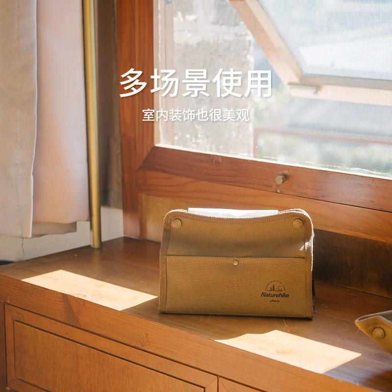 Naturehike Canvas Tissue Storage Box Outdoor Dining Table Antifouling Drawer Box Waterproof Camping Household Storage Bag storage bag camping storage bag