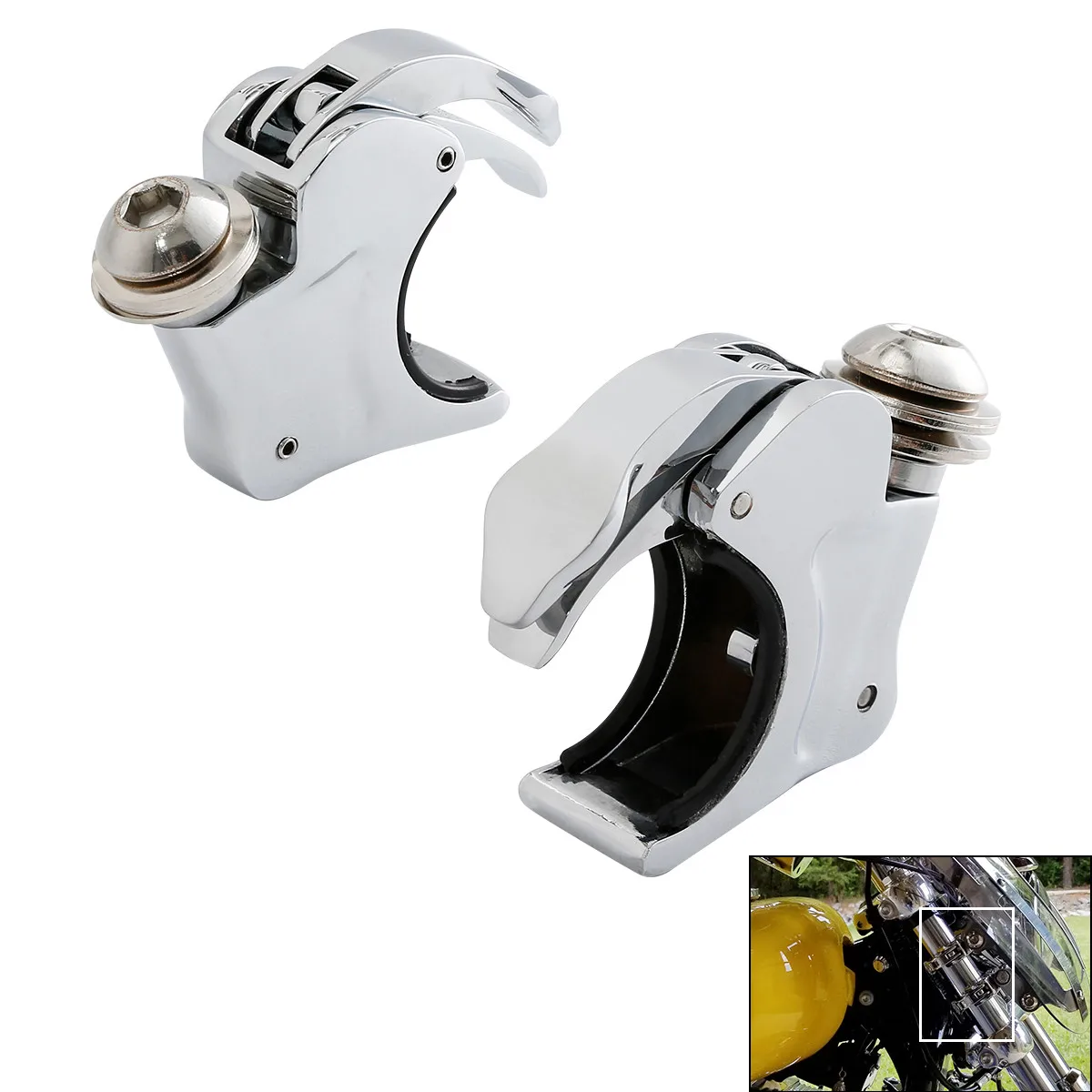 

Motorcycle 39mm Quick Release Windscreen Clamps For Harley Dyna Sportster XL 883 1200 Custom Super Glide
