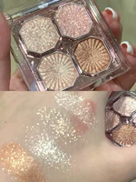 DIKALU Gem Four Color Eyeshadow Pearl Matte easy to remove makeup Daily Glitter Glitter Eyeshadow tray 2