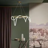 Modern Led Chandelier Golden Shiny Home Decorative Pendant Lamp 3